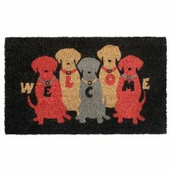 RugSmith Welcome Colorful Dogs Doormat - 18'' X 30''