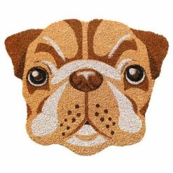 RugSmith Shaped Pug Face Doormat
