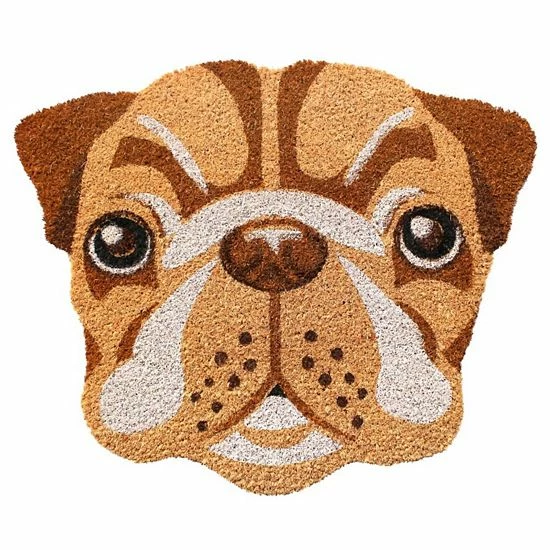 RugSmith Shaped Pug Face Doormat 3 RugSmith Shaped Pug Face Doormat
