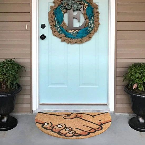 RugSmith Hand Shake Doormat 4 RugSmith Hand Shake Doormat - Image 2