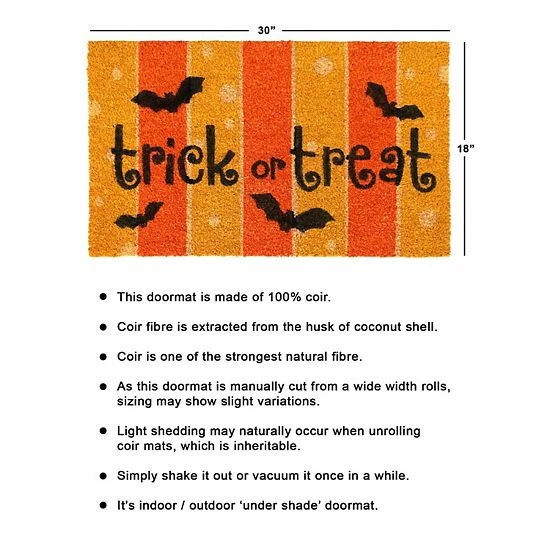 RugSmith Trick Or Treat Doormat - 18'' X 30'' 6 RugSmith Trick Or Treat Doormat - 18'' X 30'' - Image 4