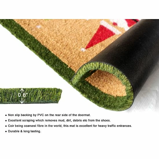 RugSmith Santa And Xmas Trees 18'' X 30'' Doormat 4 RugSmith Santa And Xmas Trees 18'' X 30'' Doormat - Image 2