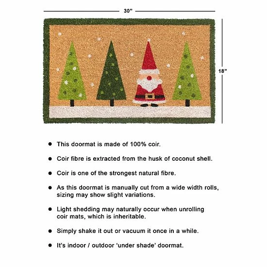 RugSmith Santa And Xmas Trees 18'' X 30'' Doormat 5 RugSmith Santa And Xmas Trees 18'' X 30'' Doormat - Image 3