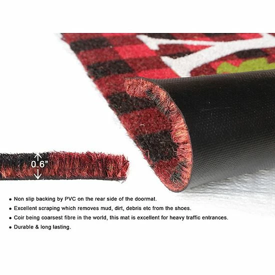 RugSmith Joy On Plaids Doormat - 18'' X 30'' 5 RugSmith Joy On Plaids Doormat - 18'' X 30'' - Image 3