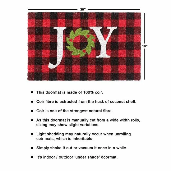 RugSmith Joy On Plaids Doormat - 18'' X 30'' 6 RugSmith Joy On Plaids Doormat - 18'' X 30'' - Image 4
