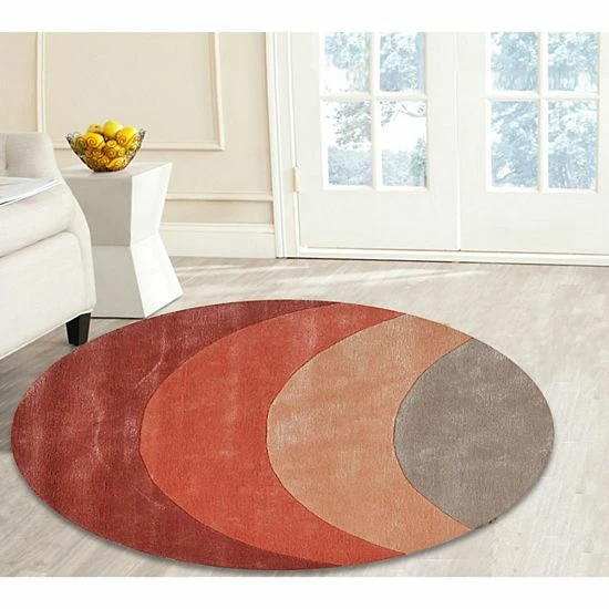 RugSmith Brick Sunrise Mid-Century Modern Area Rug 5 RugSmith Brick Sunrise Mid-Century Modern Area Rug - Image 3