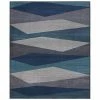 RugSmith Aqua Selby Mid-Century Geometric Area Rug