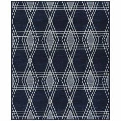 RugSmith Denim Kasbah Mid-Century Geometric Area Rug