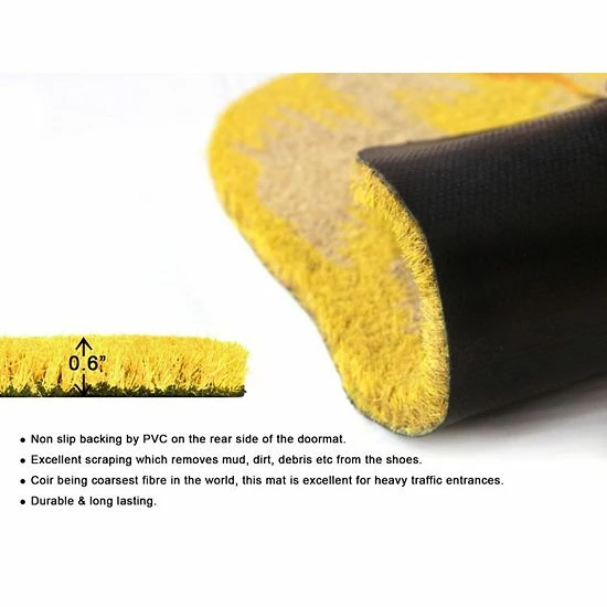 RugSmith Yellow Cat Face Doormat 5 RugSmith Yellow Cat Face Doormat - Image 3