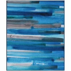 RugSmith Turquoise Cerulean Contemporary Modern Area Rug