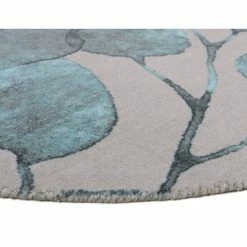 RugSmith Turquoise Ficus Modern Floral Round Area Rug -RugSmith Shop unnamed file 1668