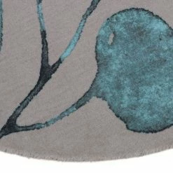 RugSmith Turquoise Ficus Modern Floral Round Area Rug -RugSmith Shop unnamed file 1670