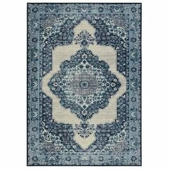 RugSmith Sapphire Ankara Distressed Transitional Rug