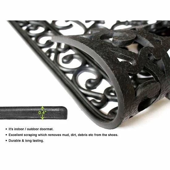 RugSmith Moulded Rubber Trellis Rectangle Doormat 5 RugSmith Moulded Rubber Trellis Rectangle Doormat - Image 3