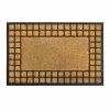 RugSmith Natural Moulded Rubber Coir Checkered Doormat