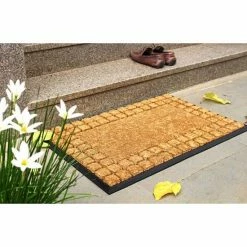 RugSmith Natural Moulded Rubber Coir Checkered Doormat -RugSmith Shop unnamed file 207