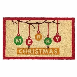 RugSmith Ornaments Merry Christmas Doormat - 18'' X 30''