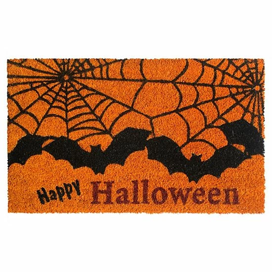 RugSmith Happy Halloween Bat Doormat - 18'' X 30'' 3 RugSmith Happy Halloween Bat Doormat - 18'' X 30''