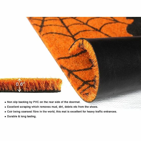 RugSmith Happy Halloween Bat Doormat - 18'' X 30'' 5 RugSmith Happy Halloween Bat Doormat - 18'' X 30'' - Image 3