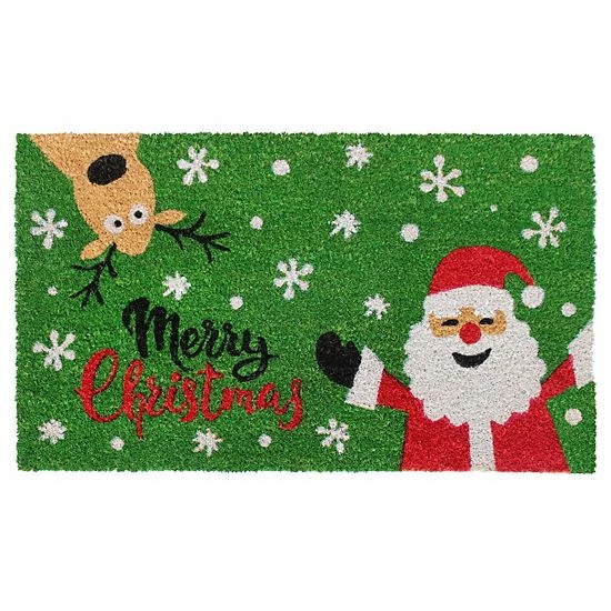 RugSmith Santa Merry Christmas Doormat - 18'' X 30'' 3 RugSmith Santa Merry Christmas Doormat - 18'' X 30''