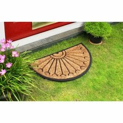 RugSmith Natural Moulded Rubber Coir Half-round Doormat -RugSmith Shop unnamed file 317