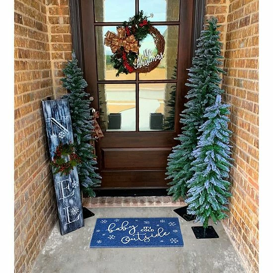 RugSmith Baby It's Cold Outside Snow 18'' X 30'' Doormat 4 RugSmith Baby It's Cold Outside Snow 18'' X 30'' Doormat - Image 2