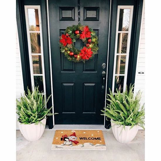 RugSmith Snowman Welcome 18'' X 30'' Doormat 4 RugSmith Snowman Welcome 18'' X 30'' Doormat - Image 2