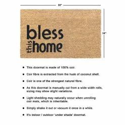 RugSmith Bless This Home Doormat - 18'' X 30'' -RugSmith Shop unnamed file 383