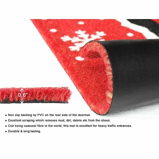 RugSmith Merry Christmas Doormat - 18'' X 30'' 5 RugSmith Merry Christmas Doormat - 18'' X 30'' - Image 3