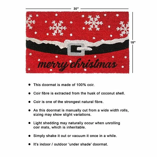 RugSmith Merry Christmas Doormat - 18'' X 30'' 6 RugSmith Merry Christmas Doormat - 18'' X 30'' - Image 4