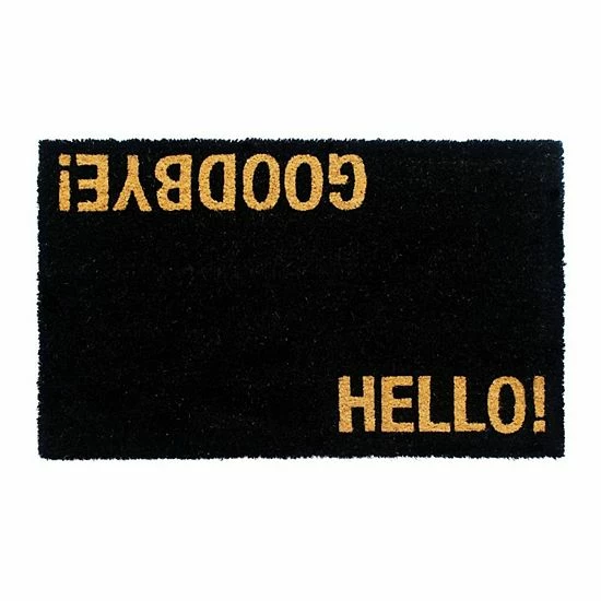 RugSmith Machine Tufted "Hello, Goodbye" Coir Doormat 3 RugSmith Machine Tufted "Hello, Goodbye" Coir Doormat