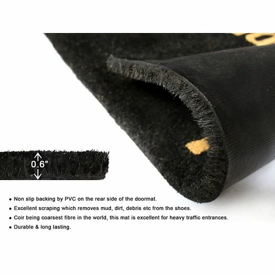 RugSmith Machine Tufted "Hello, Goodbye" Coir Doormat 4 RugSmith Machine Tufted "Hello, Goodbye" Coir Doormat - Image 2