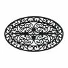 RugSmith Moulded Oval Trellis Rubber Doormat