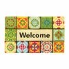 RugSmith Bleah Handloom Woven & Printed Welcome Folk Tile Doormat
