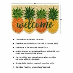 RugSmith Pineapple Welcome Doormat -RugSmith Shop unnamed file 487