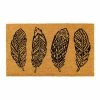 RugSmith Machine Tufted Four Feathers Coir Doormat