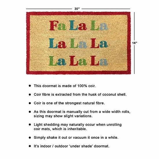 RugSmith Fa La La Doormat - 18'' X 30'' 5 RugSmith Fa La La Doormat - 18'' X 30'' - Image 3