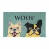 RugSmith Machine Tufted Woof Dog Coir Doormat