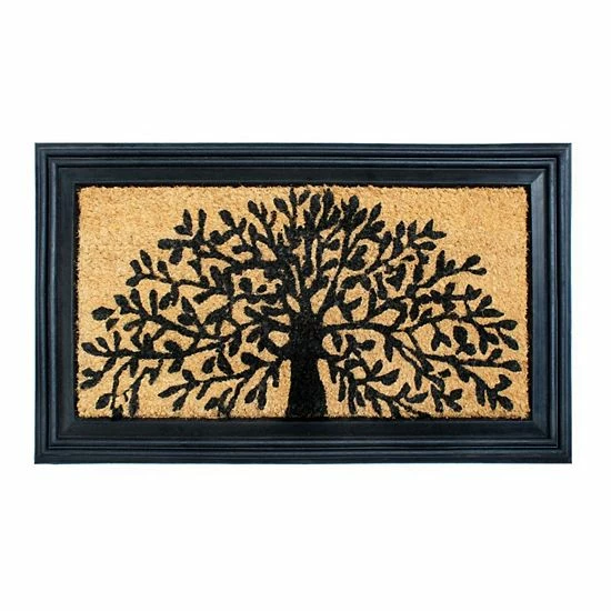 RugSmith Natural Moulded Tree Design Coir Doormat 3 RugSmith Natural Moulded Tree Design Coir Doormat
