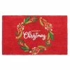RugSmith Merry Xmas Wreath 18'' X 30'' Doormat