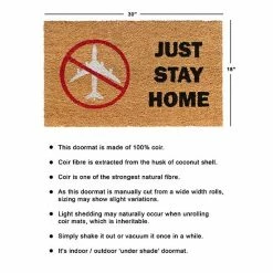 RugSmith Just Stay Home Doormat -RugSmith Shop unnamed file 655