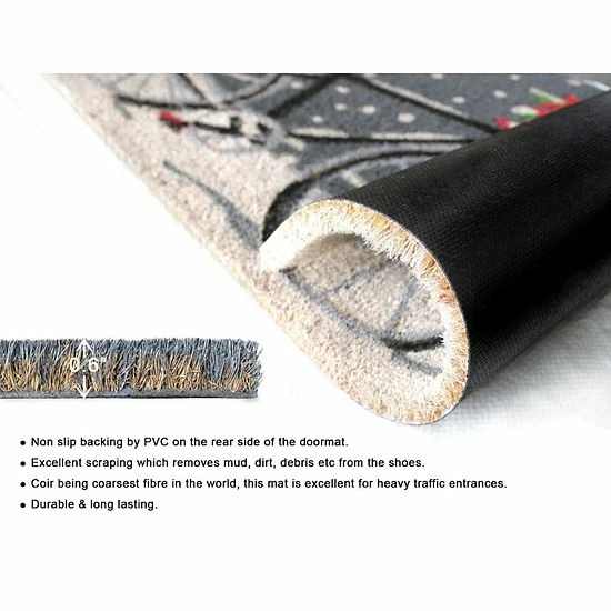 RugSmith Bicycle Happy Xmas 18'' X 30'' Doormat 5 RugSmith Bicycle Happy Xmas 18'' X 30'' Doormat - Image 3