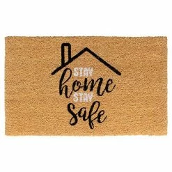 RugSmith Stay Home Stay Safe Doormat