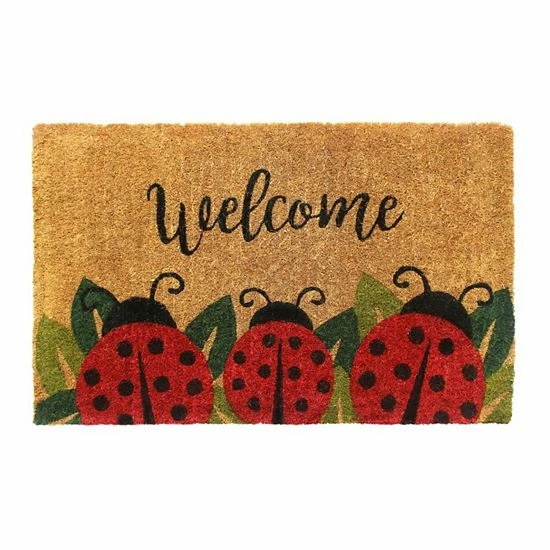 RugSmith Handloom Woven & Printed Ladybug Coir Doormat 3 RugSmith Handloom Woven & Printed Ladybug Coir Doormat