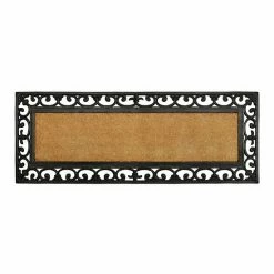 RugSmith Natural Moulded Rubber Coir Irongate Doormat