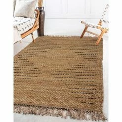 RugSmith Natural Striped Diamond Southwest Geometric Area Rug -RugSmith Shop unnamed file 939