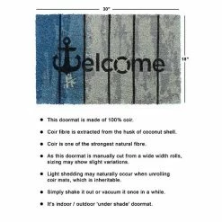 RugSmith Welcome Anchor Plank Doormat - 18'' X 30'' -RugSmith Shop unnamed file 947