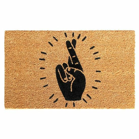 RugSmith Fingers Crossed Doormat 3 RugSmith Fingers Crossed Doormat