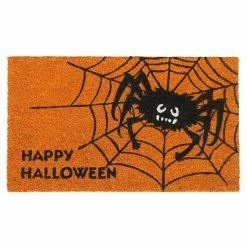 RugSmith Happy Halloween Spider Web Doormat - 18'' X 30''