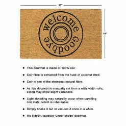 RugSmith Welcome Good Bye Round Print Doormat - 18'' X 30'' -RugSmith Shop unnamed file 995